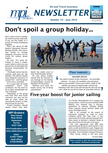 MPI Newsletter 10 - June 2016