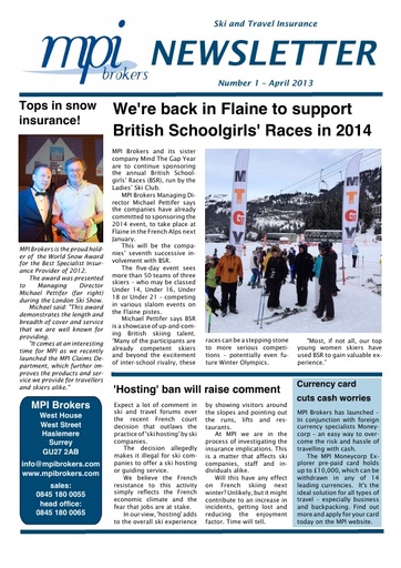 MPI Newsletter 01 - April 2013