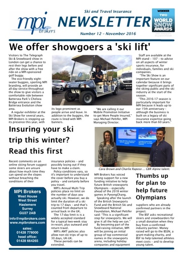 MPI Newsletter 12 - November 2016